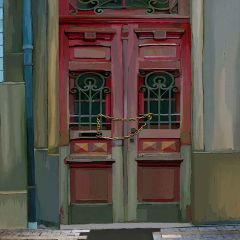 Abandon Door Photography Scenery Backdrop Door Theme Banner ZLZ-190