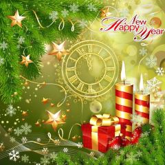 Candle And Gifts Photography Scenery Backdrop Festival Celebration Theme Banner ZLZ-196