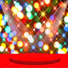 Spotlight Stage Photography Scenery Backdrop Stage Carpet Theme Banner AKA-080