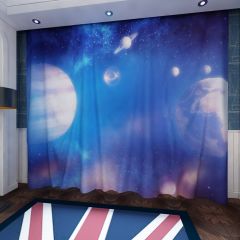 Galaxy Planet Window Curtains CUR-0166