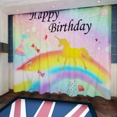 Birthday Animal Lollipop Window Curtains CUR-0172