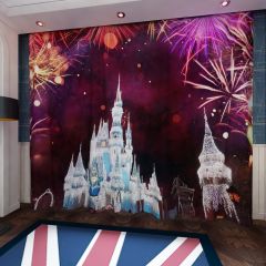 Castle Firework Window Curtains CUR-0176
