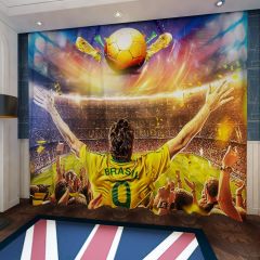Football Game Player Window Curtains CUR-0179