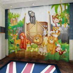 Cartoon Animal Forest Window Curtains CUR-0196