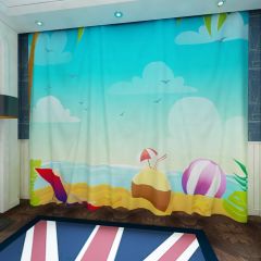 Sea Tree Cloud Window Curtains CUR-0282