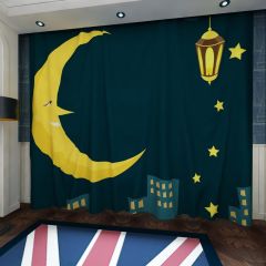Moon Star House Window Curtains CUR-0294