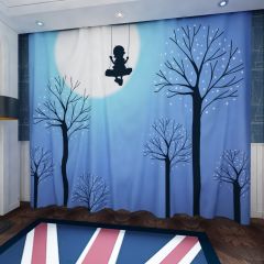 Moon Kid Tree Window Curtains CUR-0303