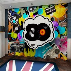 Graffiti Video Letter Window Curtains CUR-0407