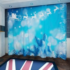 Snow Deer Grass Bubble Window Curtains CUR-0441