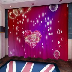 Light Spot Composed Heart Shape Window Curtains CUR-0648