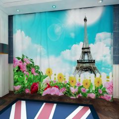 Eiffel Tower Window Curtains CUR-0667