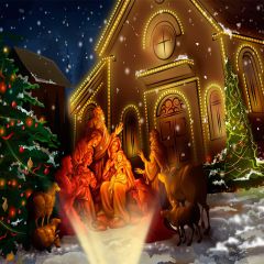 A XMAS Story Photography Scenery Backdrop Christmas Theme Banner EHY-081