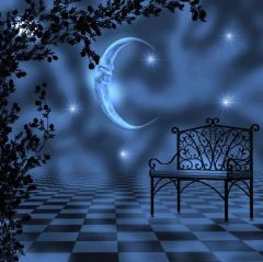 Black Seat With Moon Photography Scenery Backdrop Night Theme Banner EHY-151