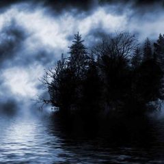 Water Sprite Photography Scenery Backdrop Night Theme Banner EHY-157