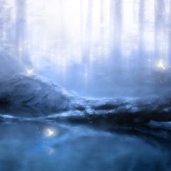 Mysterious River Photography Scenery Backdrop Fantasy Theme Banner EHY-186