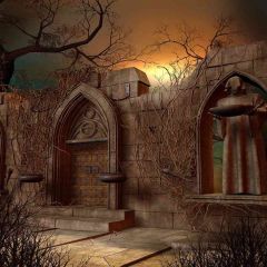 Castle Surprise Photography Scenery Backdrop Halloween Theme Banner EHY-367