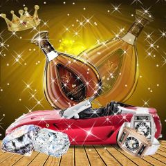 Luxury Cars Watches Wine Photography Scenery Backdrop Luxury Theme Banner EHY-376