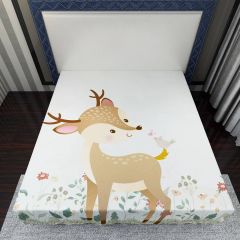 Deer Bird Flower Flat Sheet FST-0006