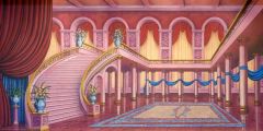 Stair Arch Curtain Pillar Floor Stage Performance Background Dance Show Backdrop SRB-0851