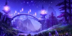 Lantern Tree Flower Bridge Stage Performance Background Dance Show Backdrop SRB-0873