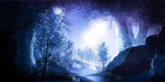 Light Tree Plant Stage Performance Background Dance Show Backdrop SRB-0903