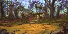 Tree Stone Plant Stage Performance Background Dance Show Backdrop SRB-0904