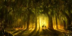 Tree Deer Light Stage Performance Background Dance Show Backdrop SRB-0911