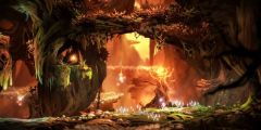 Tree Light Grass Stage Performance Background Dance Show Backdrop SRB-0920