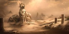 Sculpture Pillar Sand Stage Performance Background Dance Show Backdrop SRB-0921