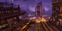 Building Railway Sky Stage Performance Background Dance Show Backdrop SRB-0924