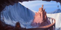 House Fountain Sky Stage Performance Background Dance Show Backdrop SRB-0932