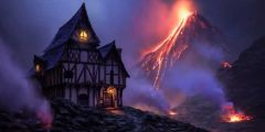 House Fire Light Stage Performance Background Dance Show Backdrop SRB-0940