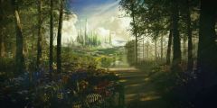 Tree Cloud Road Plant Stage Performance Background Dance Show Backdrop SRB-0970