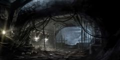 Arch Foggy Light Stage Performance Background Dance Show Backdrop SRB-0980