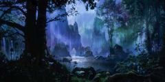Tree Mountain Sea Stage Performance Background Dance Show Backdrop SRB-0996