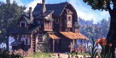 Cabin Tree Cloud Sky Stage Performance Background Dance Show Backdrop SRB-1001