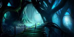 Tree Darkness Bridge Stage Performance Background Dance Show Backdrop SRB-1025