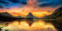Mountain Water Cloud Sky Stage Performance Background Dance Show Backdrop SRB-1030