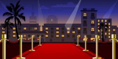 Pillar Red Carpet Tree Stage Performance Background Dance Show Backdrop SRB-1078