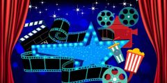 Night Curtain Star Film Stage Performance Background Dance Show Backdrop SRB-1081