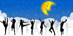 Moon People Star Stage Performance Background Dance Show Backdrop SRB-1083