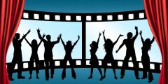 People Curtain Stage Performance Background Dance Show Backdrop SRB-1084