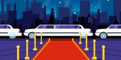 Red Carpet Car Pillar Stage Performance Background Dance Show Backdrop SRB-1090