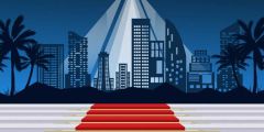 Stair Building Tree Stage Performance Background Dance Show Backdrop SRB-1117