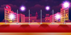 Star Building Pillar Stage Performance Background Dance Show Backdrop SRB-1120