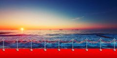 Sun Sea Carpet Stage Performance Background Dance Show Backdrop SRB-1121