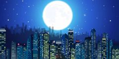 Moon House Stage Performance Background Dance Show Backdrop SRB-1126