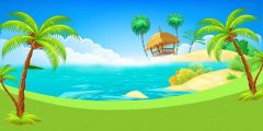 Sea Tree Stage Performance Background Dance Show Backdrop SRB-1128