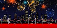 Firework Pillar Stage Performance Background Dance Show Backdrop SRB-1136
