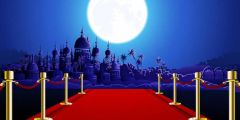 Moon Pillar Stage Performance Background Dance Show Backdrop SRB-1142